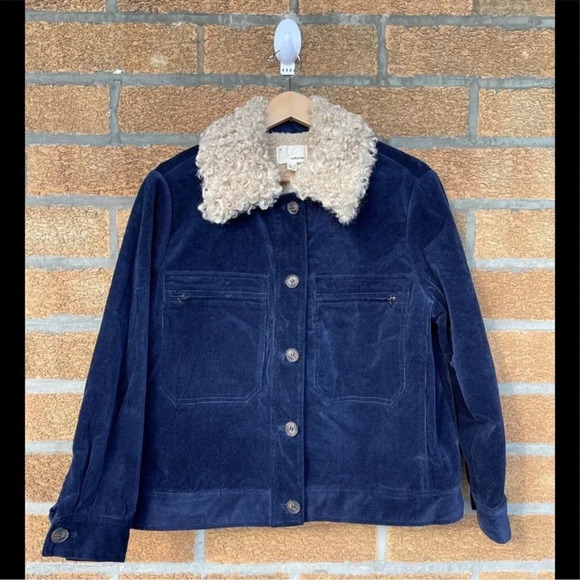 Anthropologie The Korner corduroy sherpa jacket small - Picture 1 of 13